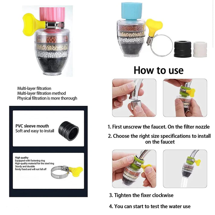 CleanTap - Multi-Layer Activated Carbon Water Faucet Filter Buy 1 Get 1 Free @ Just Rs.499/-