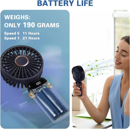 TURBOSONIC™ High-Speed Portable Fan With 5 Cooling Modes, Foldable Design, LED Display & Long Battery Life @ Just Rs.699/-