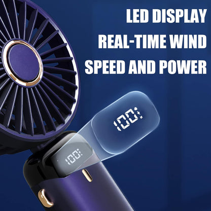 TURBOSONIC™ High-Speed Portable Fan With 5 Cooling Modes, Foldable Design, LED Display & Long Battery Life @ Just Rs.699/-