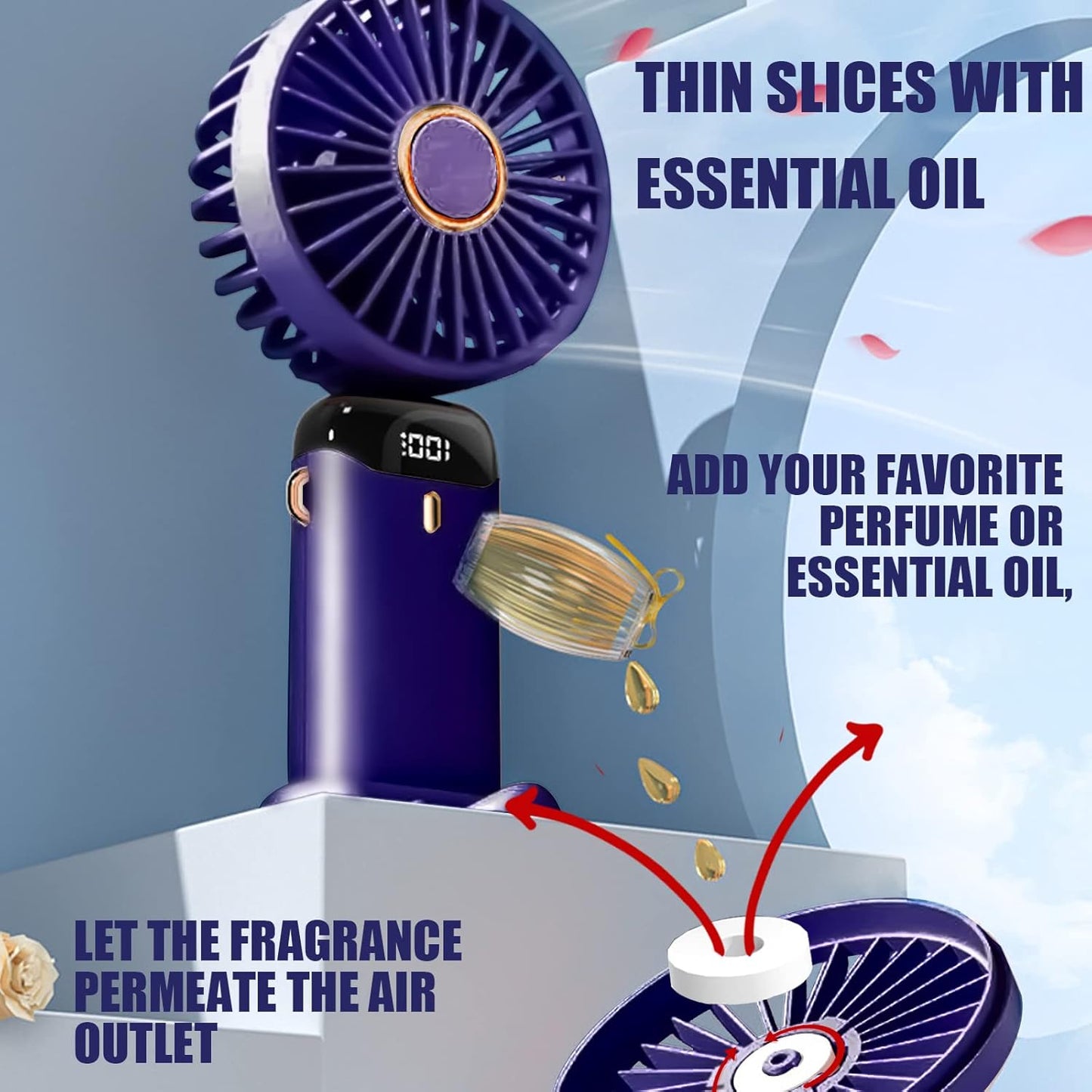 TURBOSONIC™ High-Speed Portable Fan With 5 Cooling Modes, Foldable Design, LED Display & Long Battery Life @ Just Rs.699/-