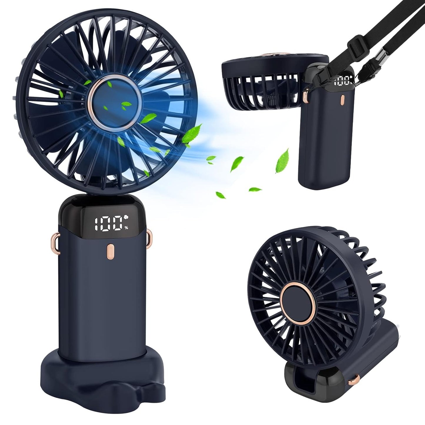 TURBOSONIC™ High-Speed Portable Fan With 5 Cooling Modes, Foldable Design, LED Display & Long Battery Life @ Just Rs.699/-